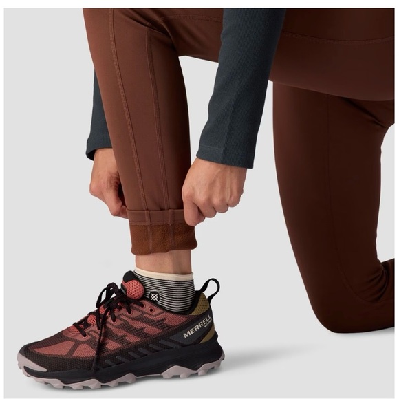 Stoic Fleece Lined Navy Blue Leggings - Picture 4 of 7